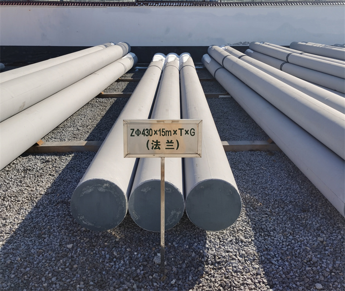 鄂州430×15米×T×G法兰水泥杆